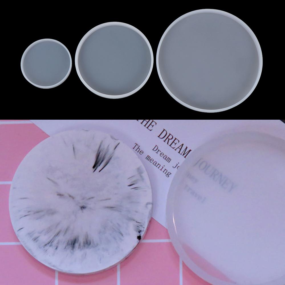 Coaster Mold Round - قالب سيليكون دائري لصب الراتنج الإيبوكسي،