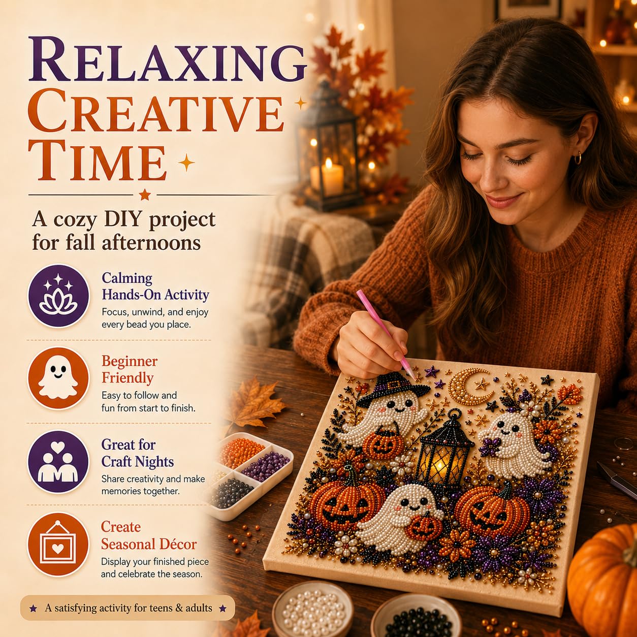 طقم فن اللؤلؤ على شكل شبح الها - مراجعة Resin Craft For Beginners وسعره