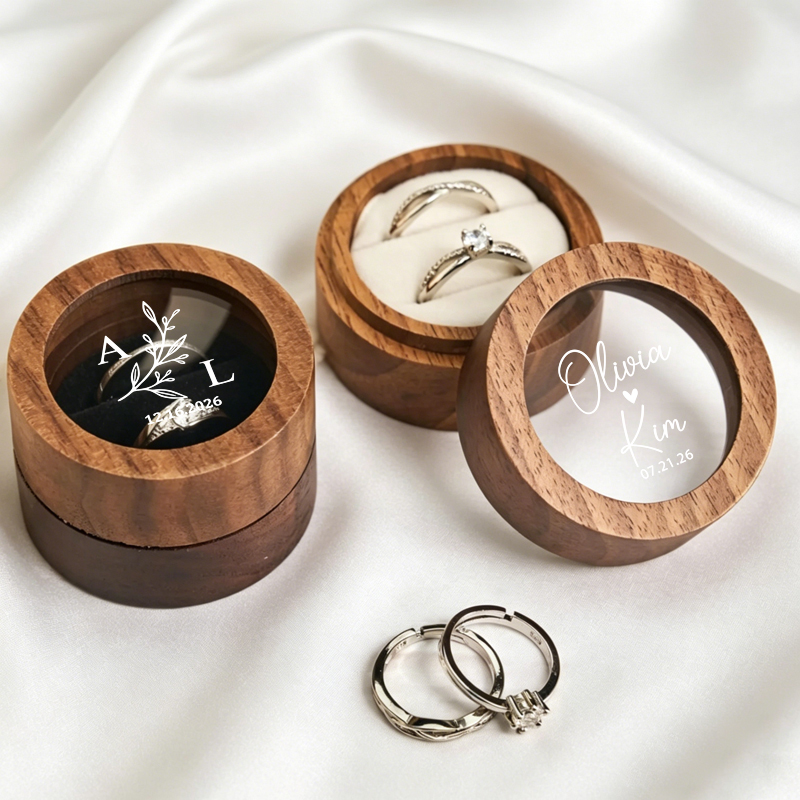 صندوق خاتم زفاف مخصص، صندوق خا - مراجعة Wood Ring Blank وسعره