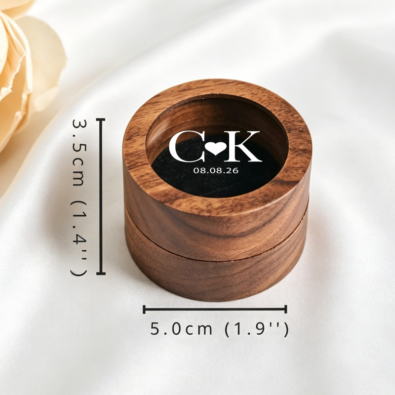 صندوق خاتم زفاف مخصص، صندوق خا - مراجعة Wood Ring Blank وسعره