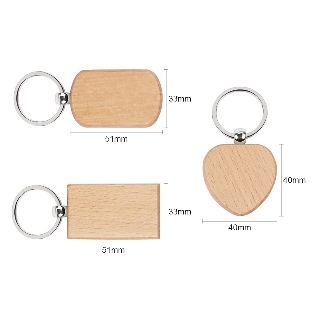 20 قطعة من ميداليات المفاتيح ا - مراجعة Wood Ring Blank وسعره